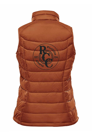 Ladies vest burnt orange